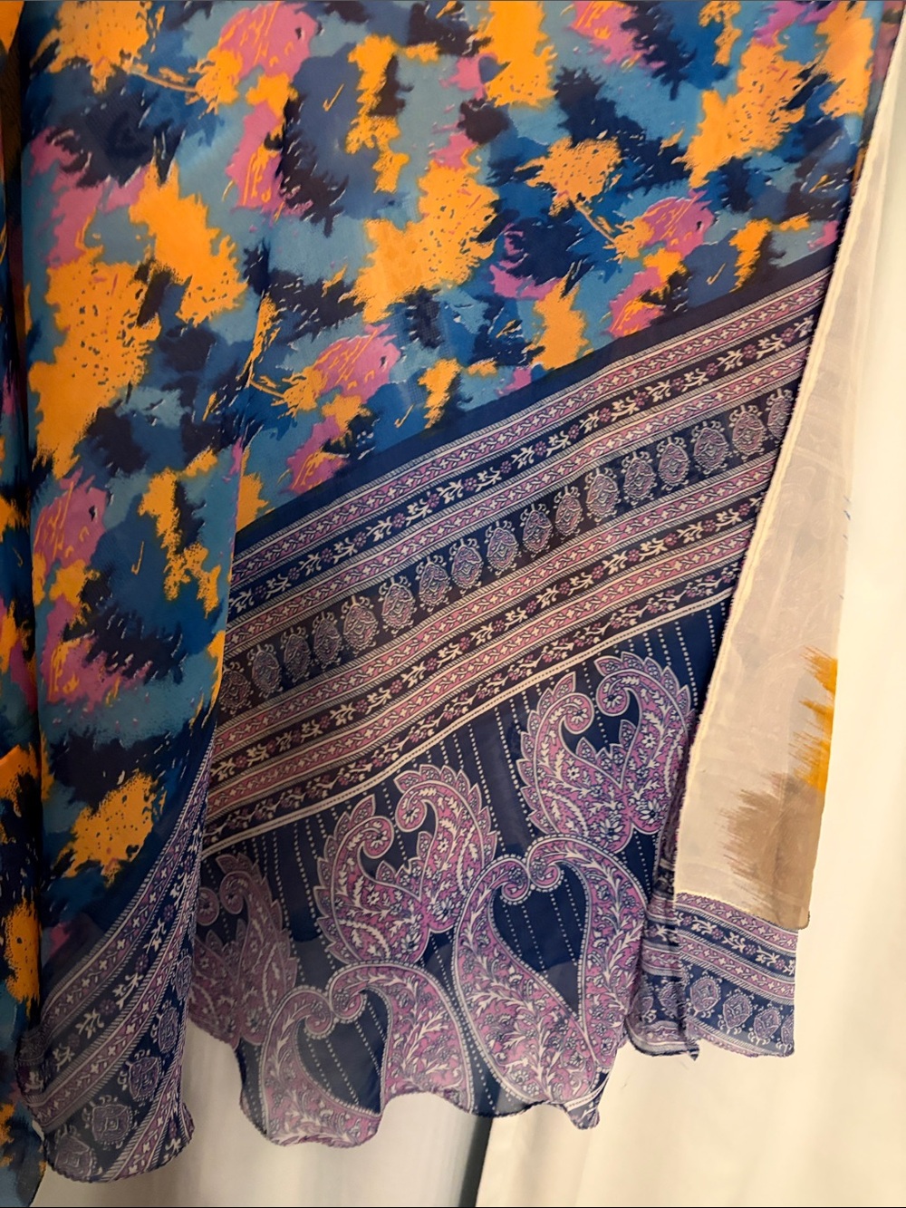 Women’s Reversible Wrap A-Line Skirt in Multi-Color Print - Picture 5 of 8